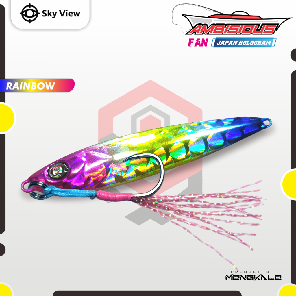 Mongkalo Ambisious Kipas noGID noMotif Candy 40 Rainbow