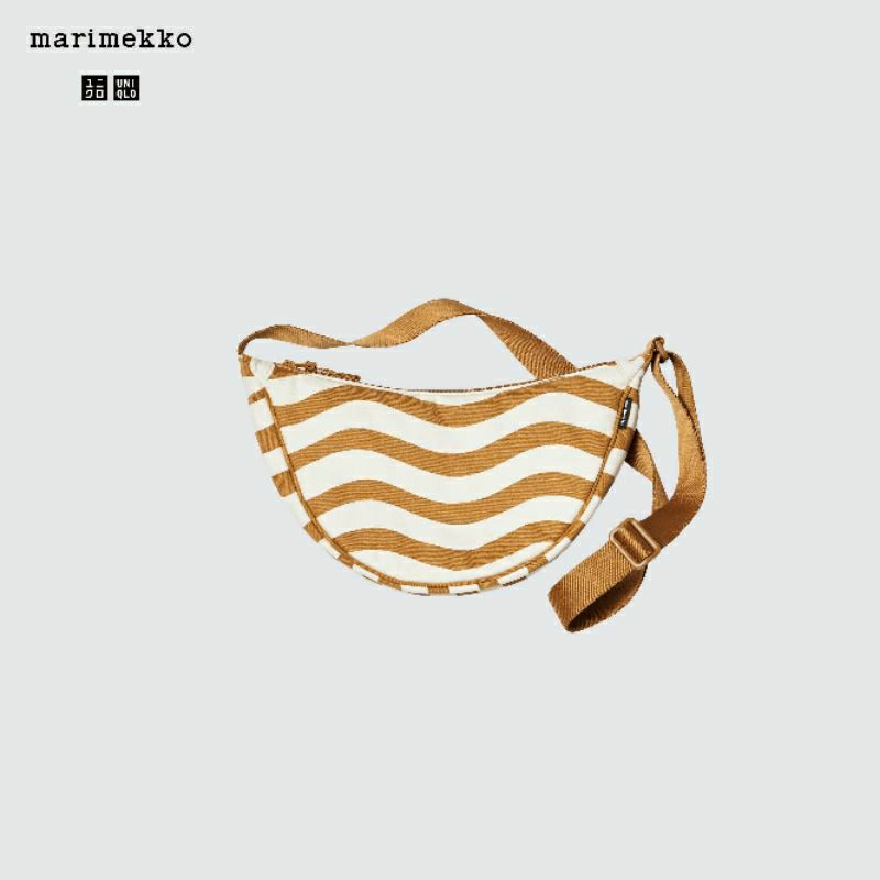 Tas Uniqlo Cewek Bahu Mini Bulat Round Half Moon Bag Marimekko original