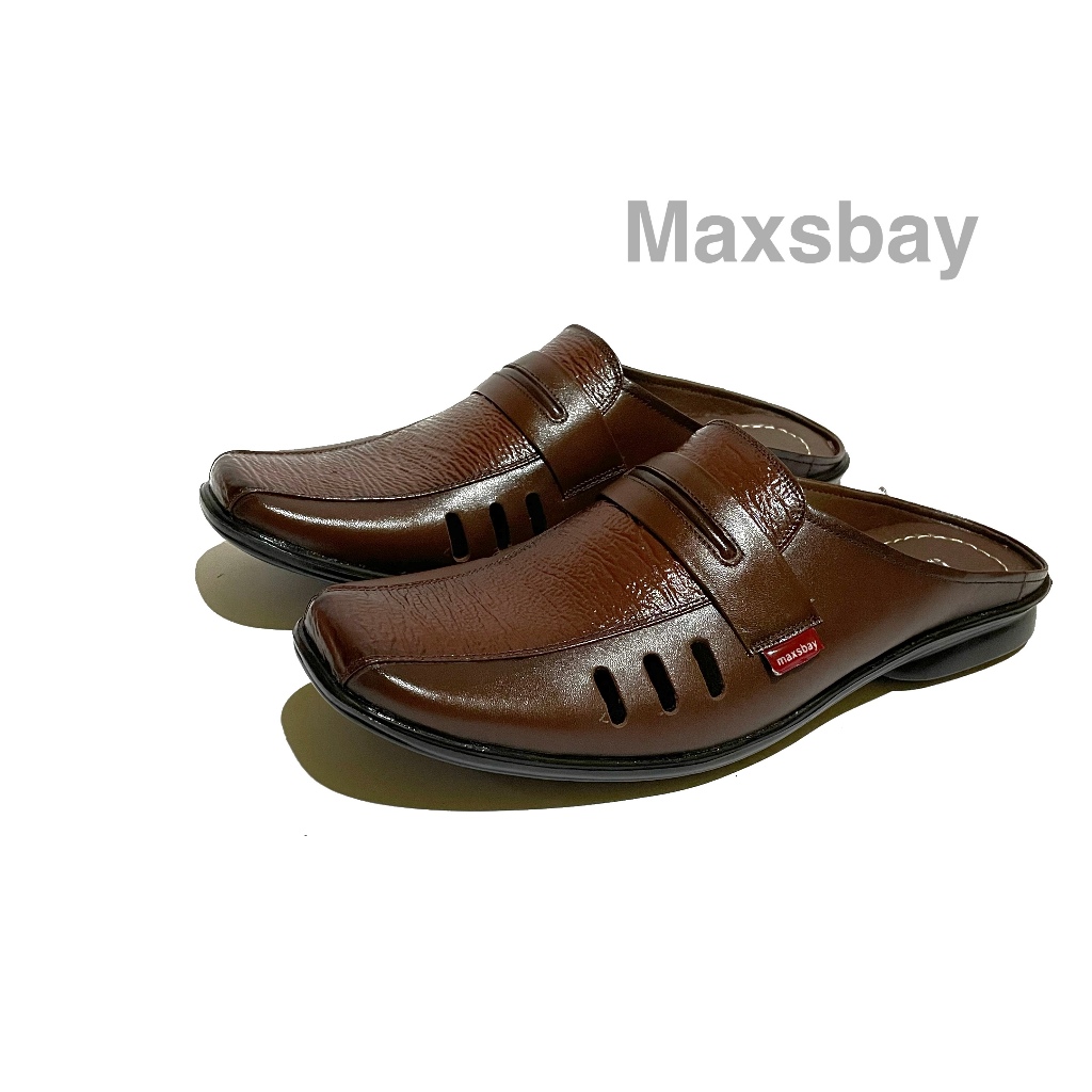 SEPATU SELOP KULIT PRIA SANDAL SLOP KULIT PRIA SEPATU BUSTONG WL-84