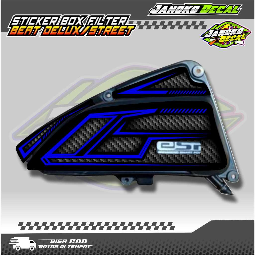 STICKER BOX FILTER BEAT DELUXE - STREET / STRIPING PELINDUNG BOX FILTER BEAT DELUXE - BEAT STREET