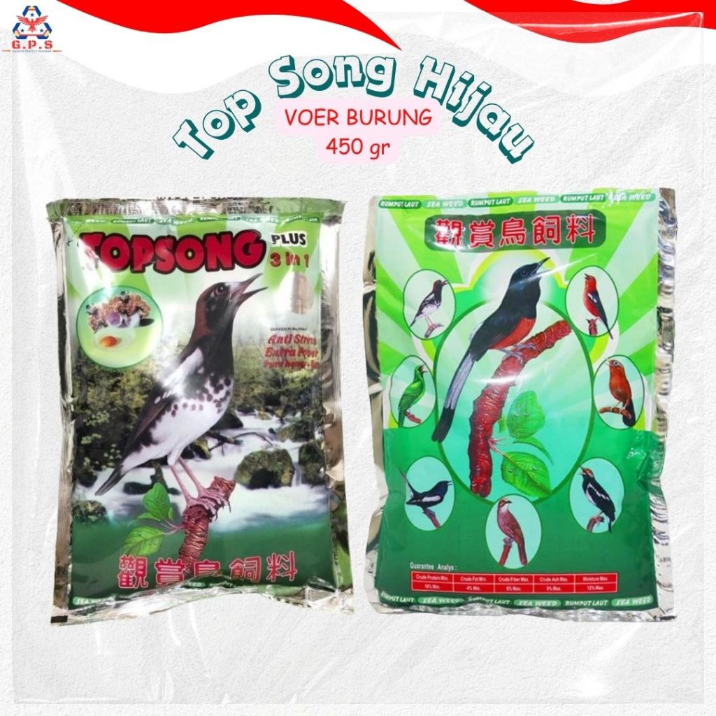 Voer Burung Topsong Hijau Rumput Laut Seaweed