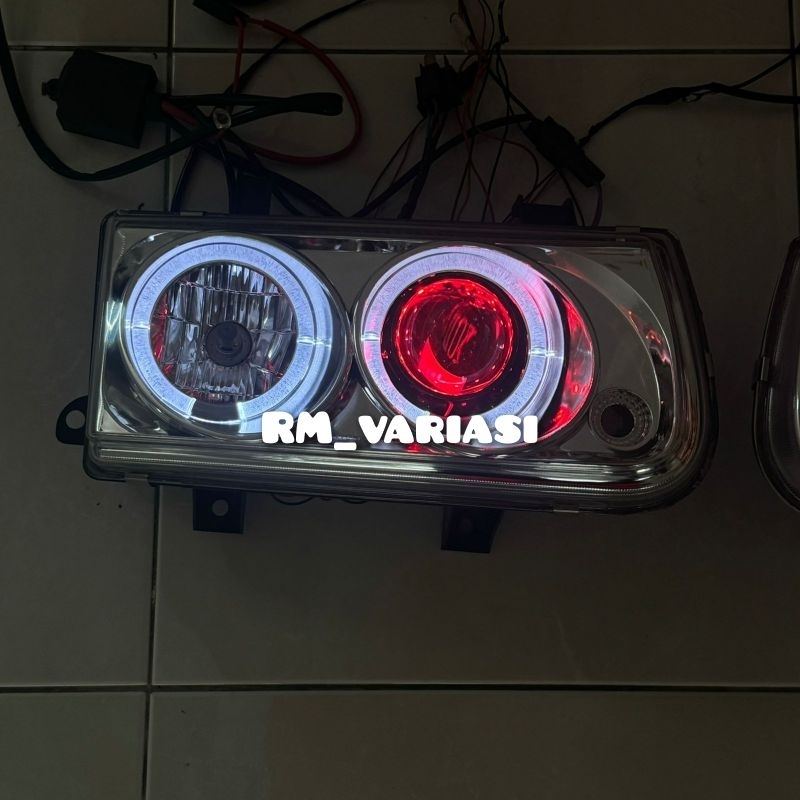 headlamp panther kapsul 2000-2004 projector biled + devil  eyes