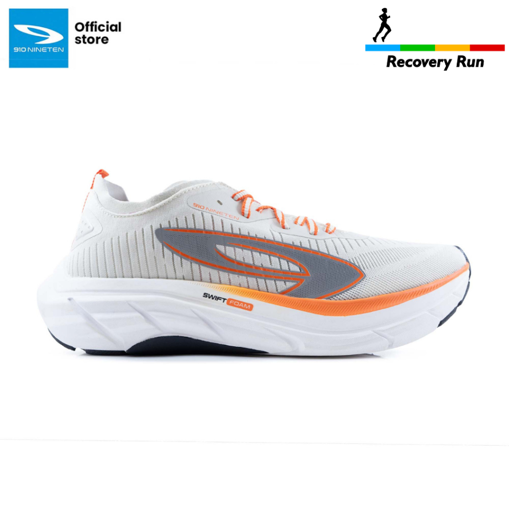 910 Nineten Hiroshi RN-Lite Sepatu Lari - Abu/Merah/Putih