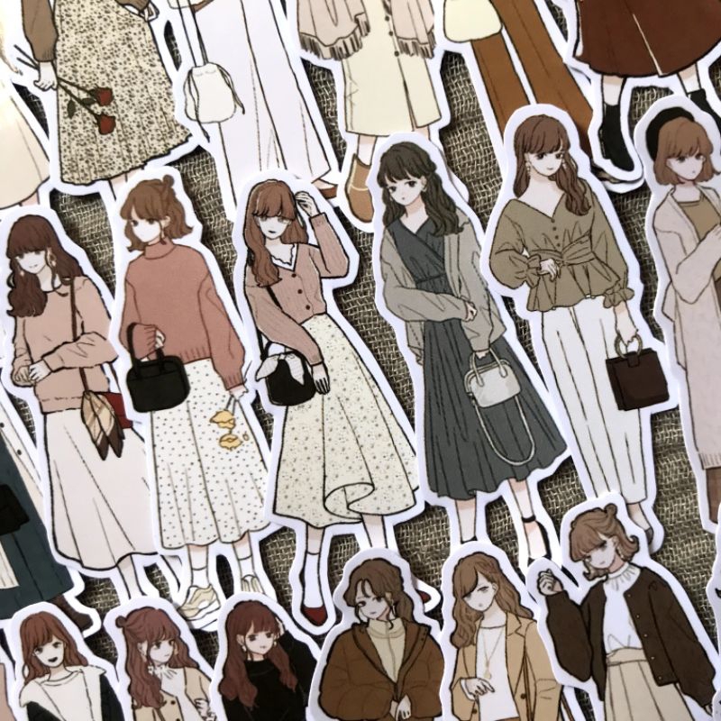 

<vintage girl sticker> sticker deco, sticker vintage, sticker cewek, sticker jurnal, scrapbook, journaling (vintage girl sticker)