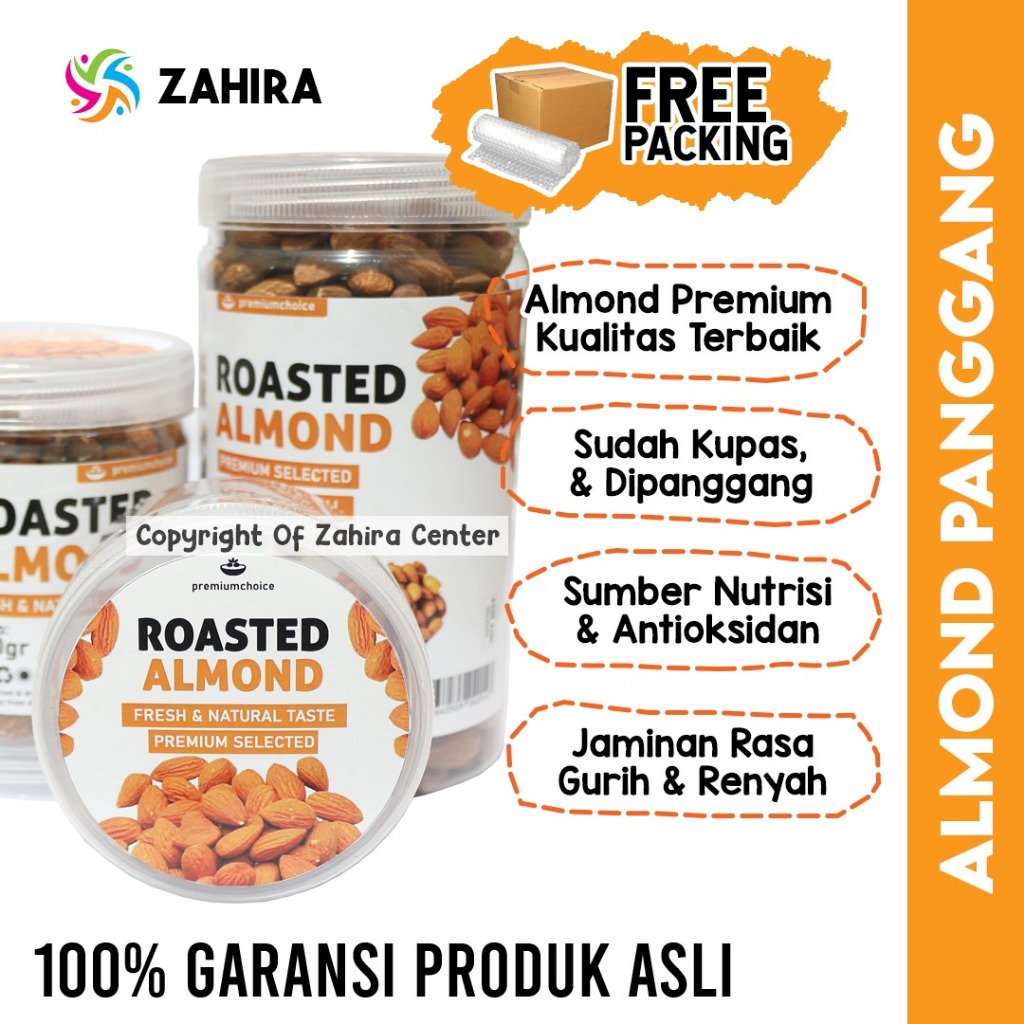 

Kacang Almond Panggang Premium Roasted Almond Almond Kupas Matang Organik Natural Kaya Nutrisi