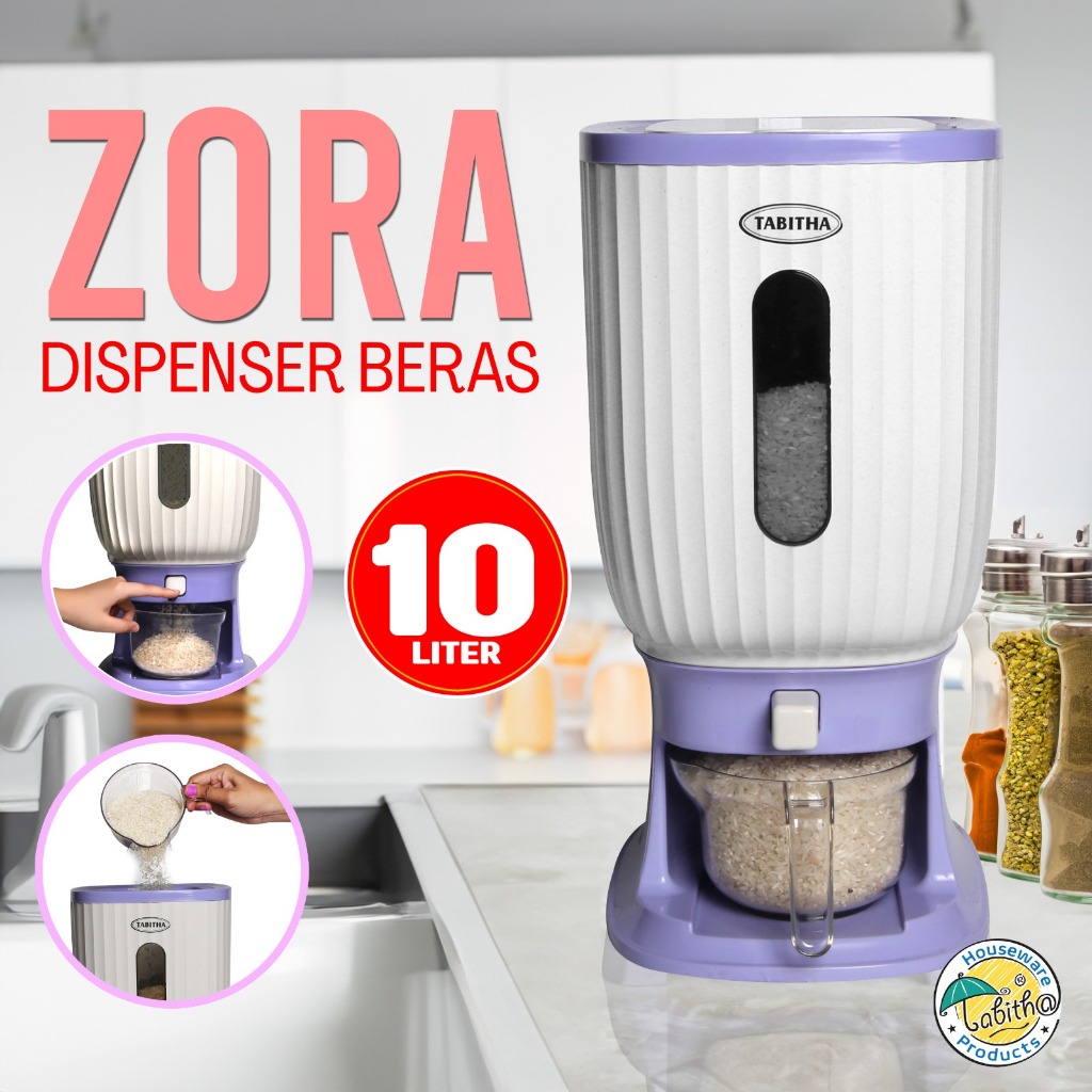 PROMO DISPENSER BERAS 10 LITER + GELAS TAKAR TEMPAT PENYIMPANAN BERAS PRAKTIS