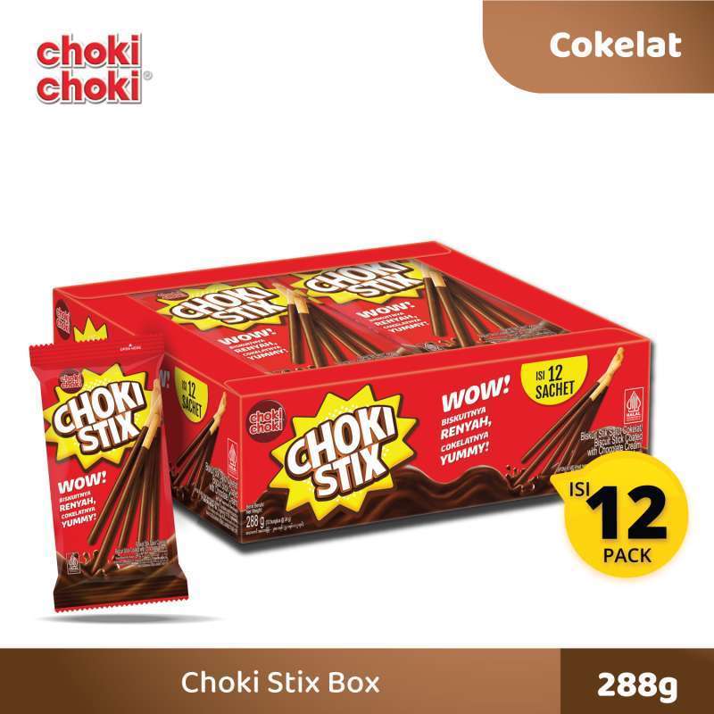 

Choki Stix Biskuit Cokelat 1 box / 12 bungkus