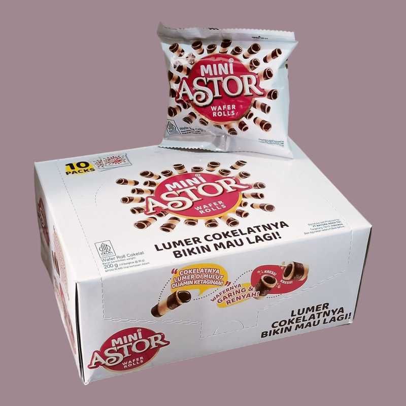 

MINI ASTOR Wafer Roll Coklat 1 BOX ISI 10 BUNGKUS