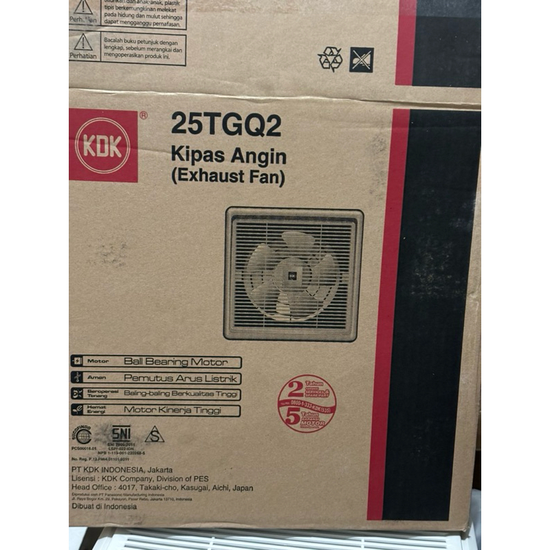 KDK Ceiling Exhaust Fan Plafon Plafond 10" 25TGQ 25 TGQ EXHAUST FAN ATAS PLAFON KDK