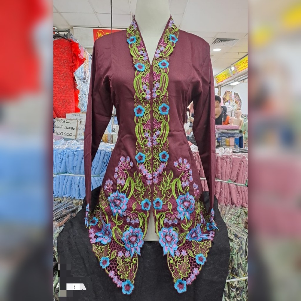 KEBAYA BORDIR LENGAN PANJANG/KEBAYA BALI/KEBAYA BORDIR ENCIM/BAJU KEBAYA BORDIR KARTINI