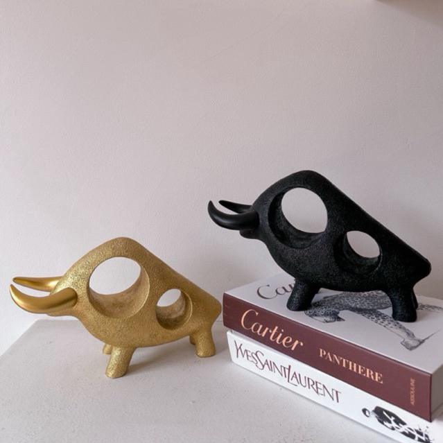 Bull Fight Resin Decoration/home decor pajangan meja rak ruang tamu rumah unik