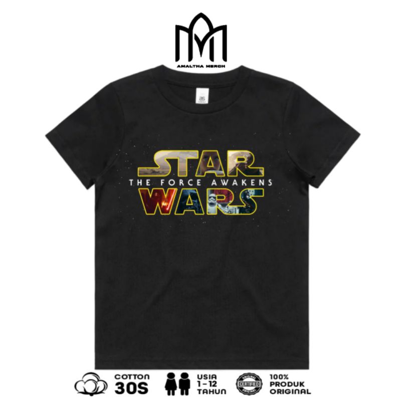 Kaos anak laki laki Star Wars' / Baju kaos Atasan Anak karakter Star Wars' / original distro katun p
