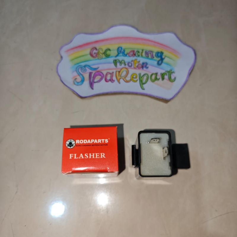 Flasher Flaser Relay Standar Lampu Sein Tomsol Sen Motor 12 Volt