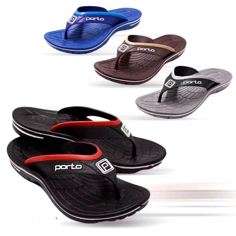 sandal jepit pria karet sandal porto casual 1016 motif sandal gunung terlaris