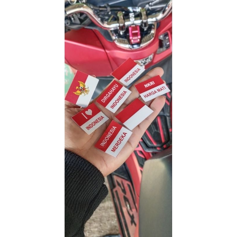 

(10pcs) STIKER PIPI KEMERDEKAAN 2.5 X 3.5 MERAH PUTIH