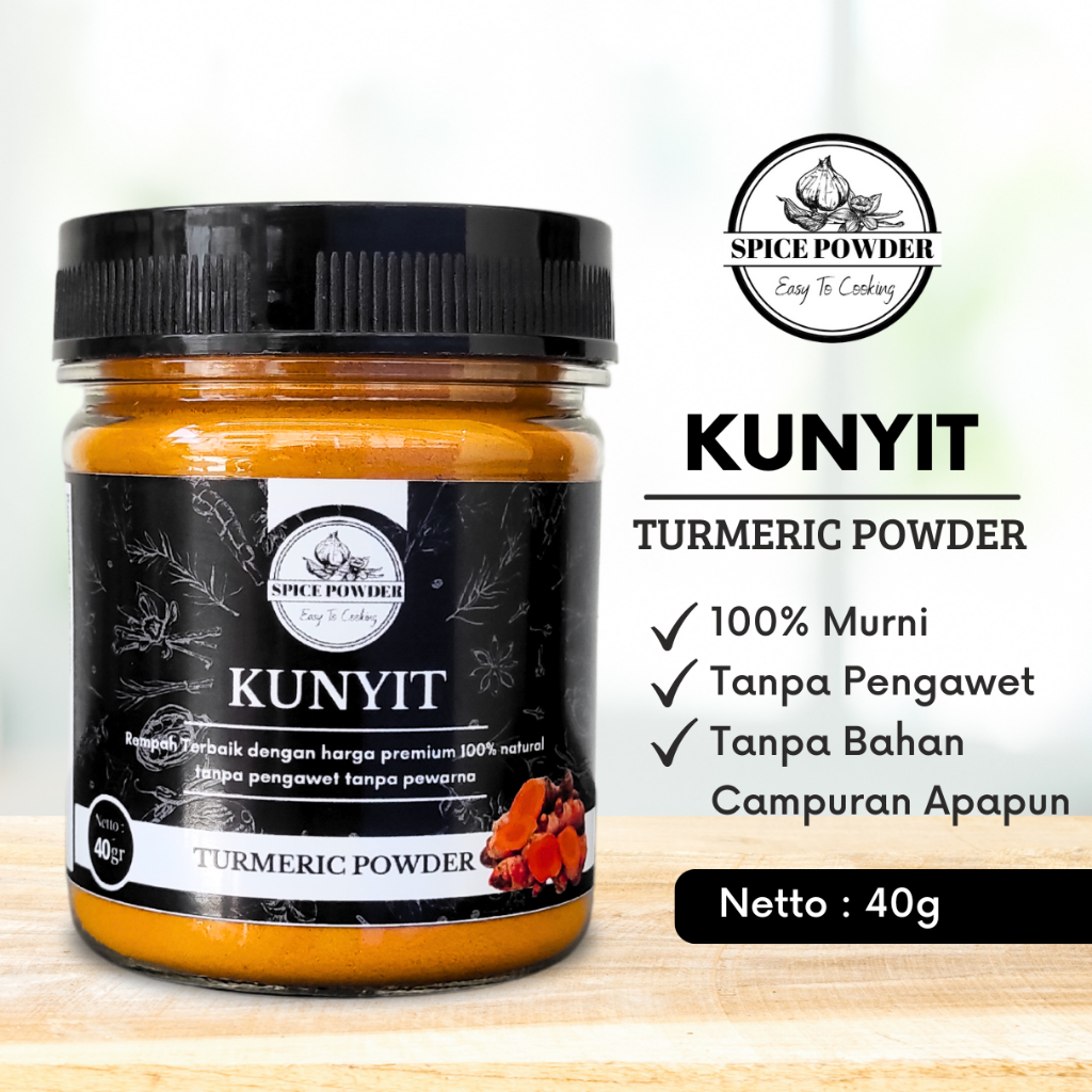 

Kunyit bubuk - Bumbu Dapur Rempah Asli Murni Original Lengkap Tumeric Powder Mpasi Tanpa Campuran