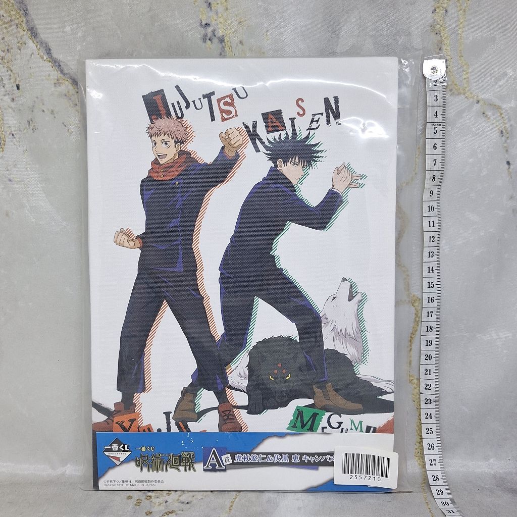 Jujutsu Kaisen Yuji Itadori Megumi Fushiguro Canvas Board Ichiban Kuji A Prize 27 cm