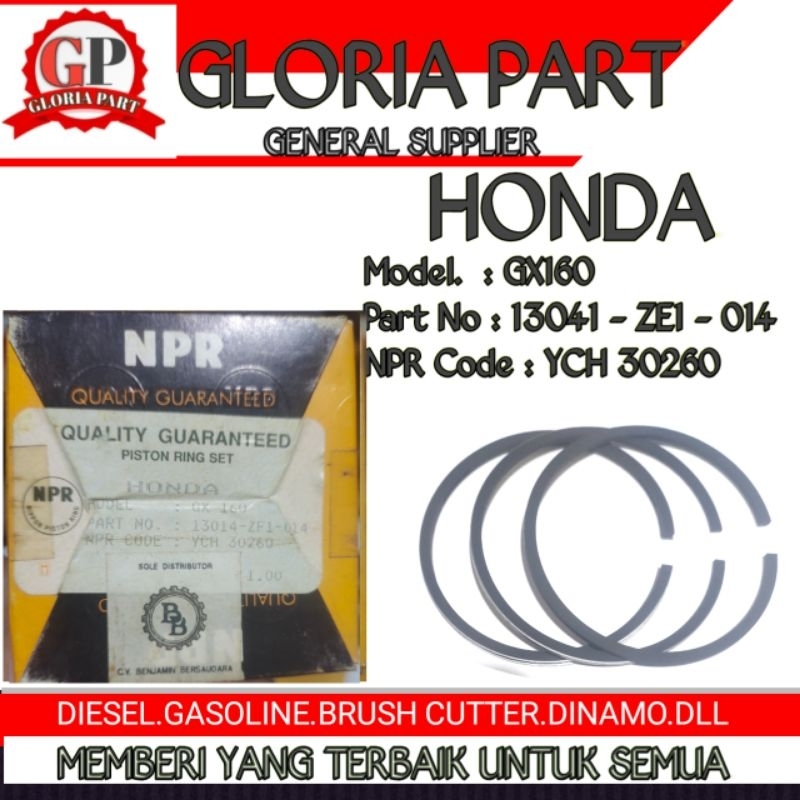 Ring piston Gasoline engine Honda Type GX160