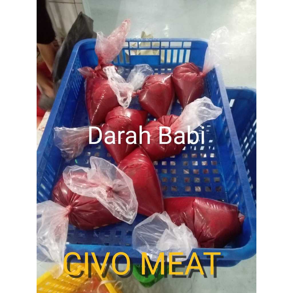 Darah Babi Mentah / Cair beku - untuk Saksang - 600 gram/ml