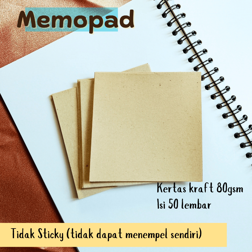 

Kertas Memo Pad 50 Lembar / Kertas Penanda Catatan Kantor Vintage Notes Paper Polos Agenda Aesthetic