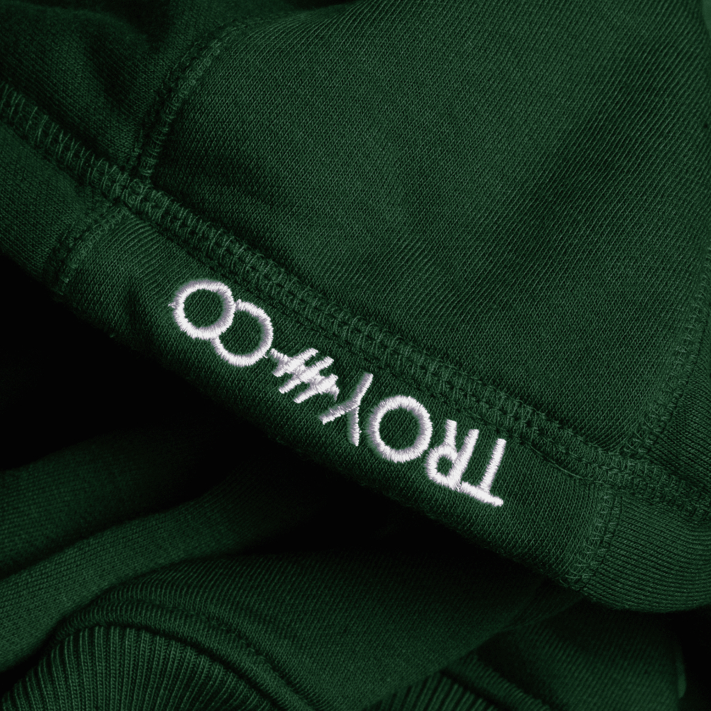 Troy Company Hoodie Forest Green Italic - Hoodie Pria Hijau KH 248