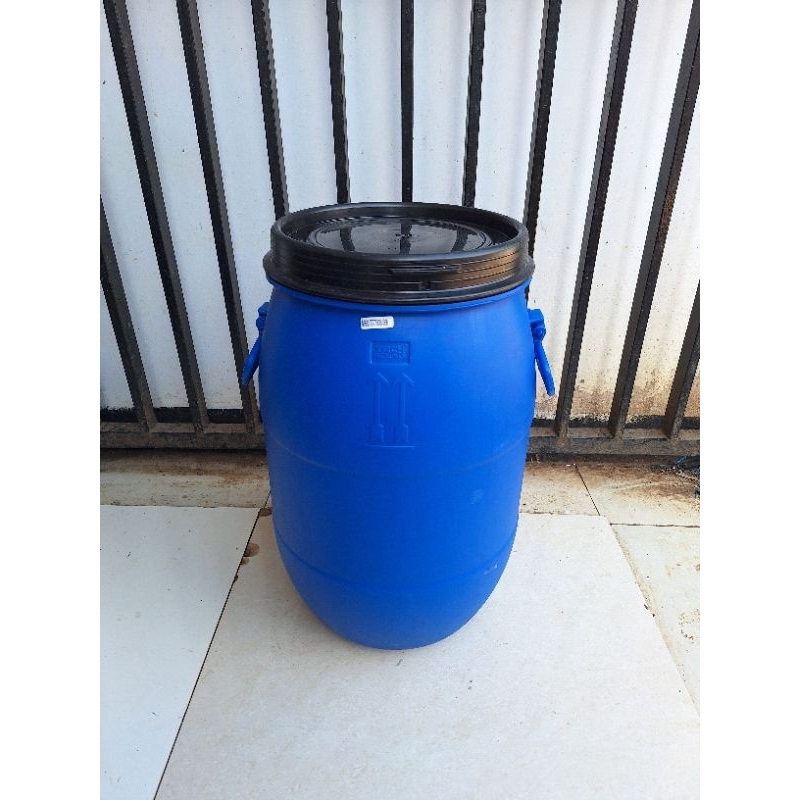 tong drum 60 liter warna biru