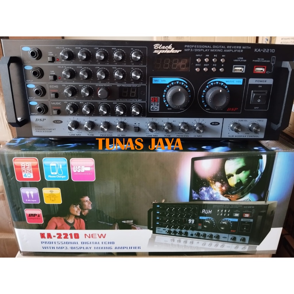 LAGI DISKON AMPLI KARAOKE BLACK SPIDER KA2210 BLACKSPIDER KA-2210 AMPLIFIER BLACK SPIDER KA 2210