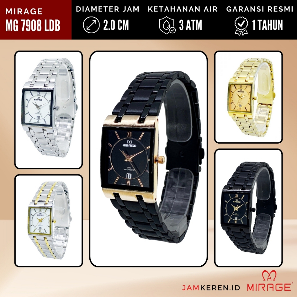Mirage - Jam Tangan Wanita - Jam Tangan Anti Air - Jam Tangan Mirage Wanita 7908 LD Original 100%