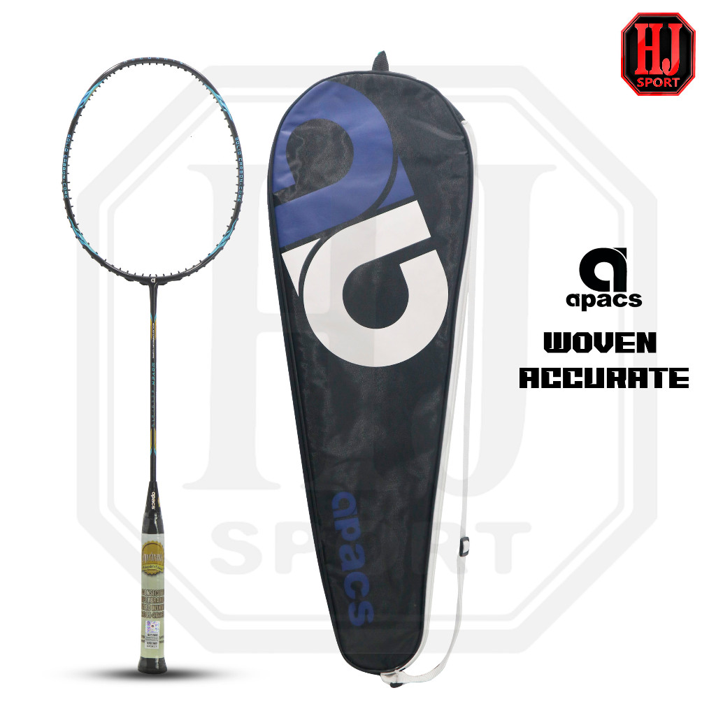 Raket Badminton Apacs Woven Accurate Original Bonus Senar dan Tas 1R