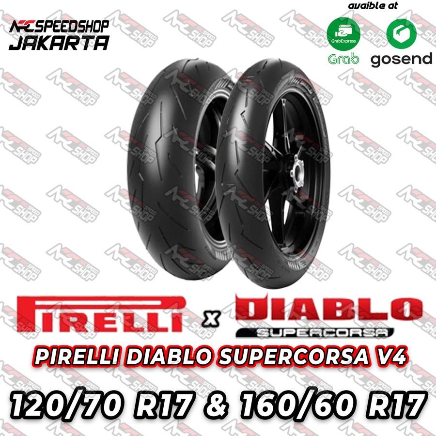 Ban Pirelli Diablo Supercorsa V4 120/70 & v3 160/60 Ban Pirelli Set NINJA 250FI Z250 CBR250RR ZX25R 