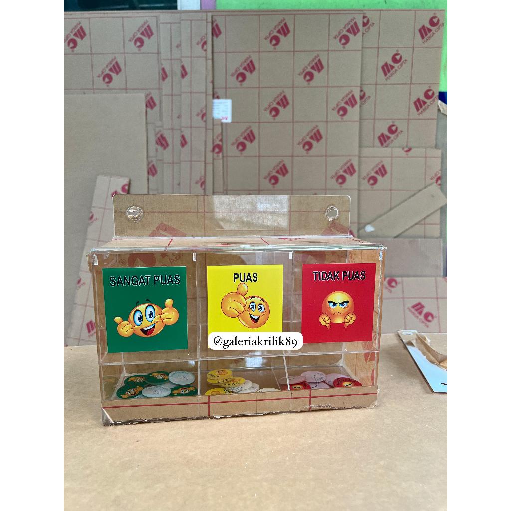 

Kotak kepuasan 3 Ruang/Kotak saran plus koin