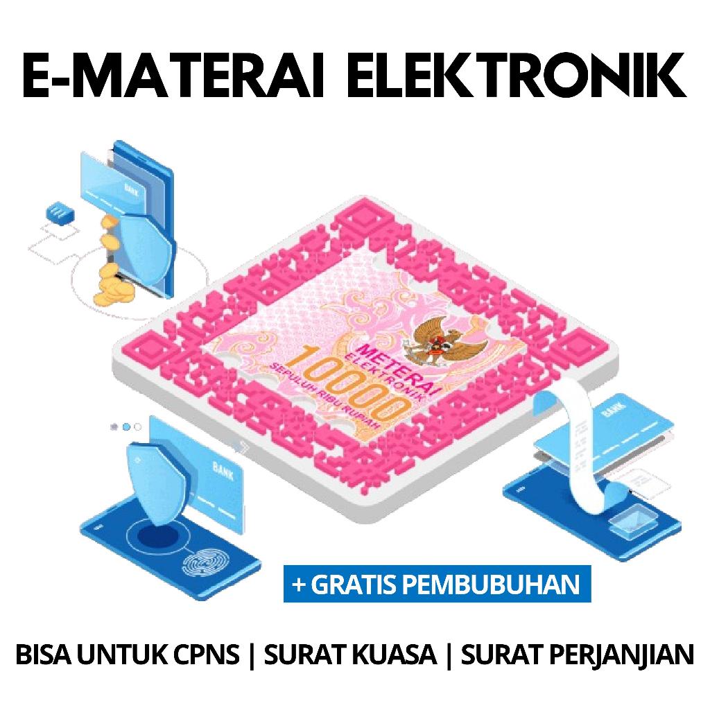 E-Meterai/Meterai Elektronik resmi Peruri untuk SSCASN / PPPK / Lainnya (e-meterai 10000)