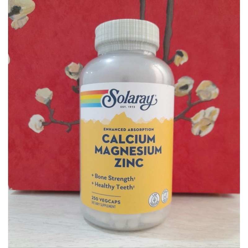 Solaray Calcium Magnesium Zinc 250 Vegcaps Vitamin Tulang