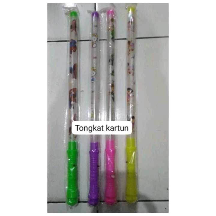 (GAT) LAMPU STIK KARAKTER / MAINAN ANAK LAMPU STIK + BATERAI / STICK LAMPU PATROLI 48 CM TONGKAT  LA