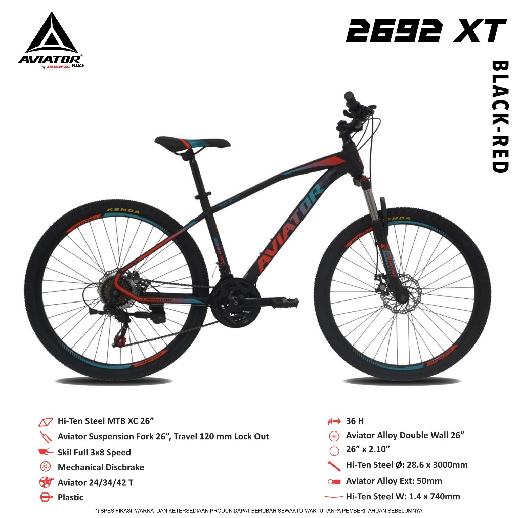 SEPEDA GUNUNG / MTB 26" AVIATOR 2692 XT FL