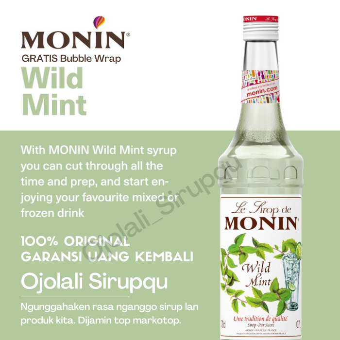 

MONIN Wild Mint/ Mojito Mint Syrup 70 CL 700 mL