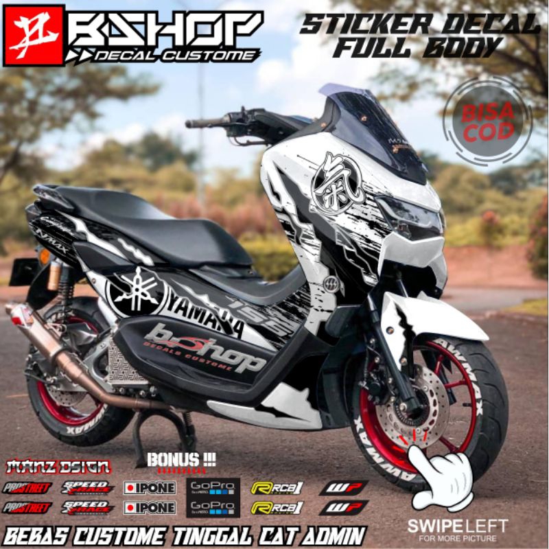 Sticker decal full body Yamaha nmax new/old variasi kanji jepang terbaru bishop bebas custom