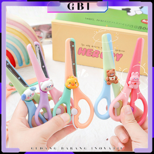 

GBI Gunting Portabel Mini Scissors Gunting Lucu Alat Tulis Anak Sekolah Kartun Diy Motif Karakter Hewan Lucu