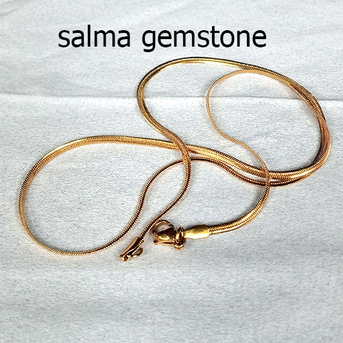 kalung titanium kuning murni titanium panjang 50 cm