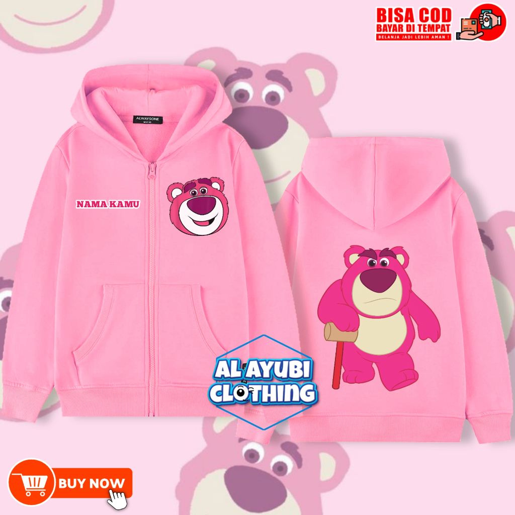 Jaket Zipper Anak Lotso / Hoodie Zipper Anak Lotso Toy Story