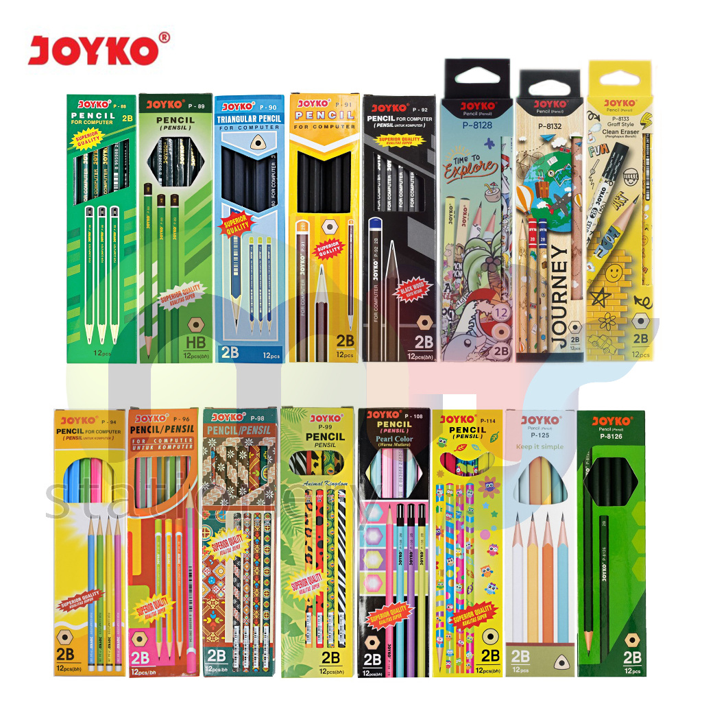

Pencil Pensil Joyko P- 2B HB Prime 1 Box 12 Pcs
