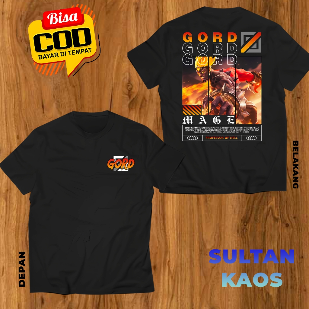 KAOS DEWASA MOBILE LEGEND GORD PROFESSOR OF HELL BAJU ML GORD MAGE TSHIRT MLBB BISA REQUEST SKIN