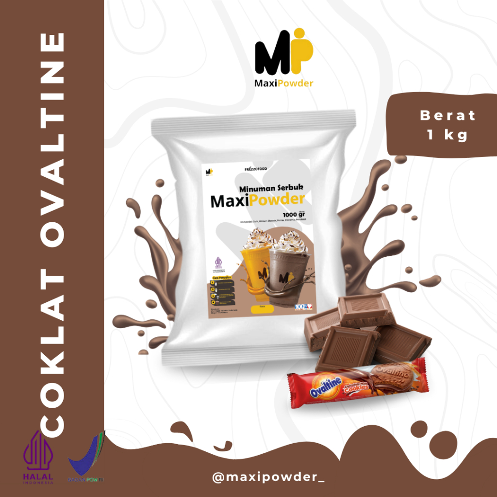 

Bubuk Minuman Rasa Coklat Ovaltine 1kg / Minuman Kekinian Coklat Ovaltine Termurah / MaxiPowder