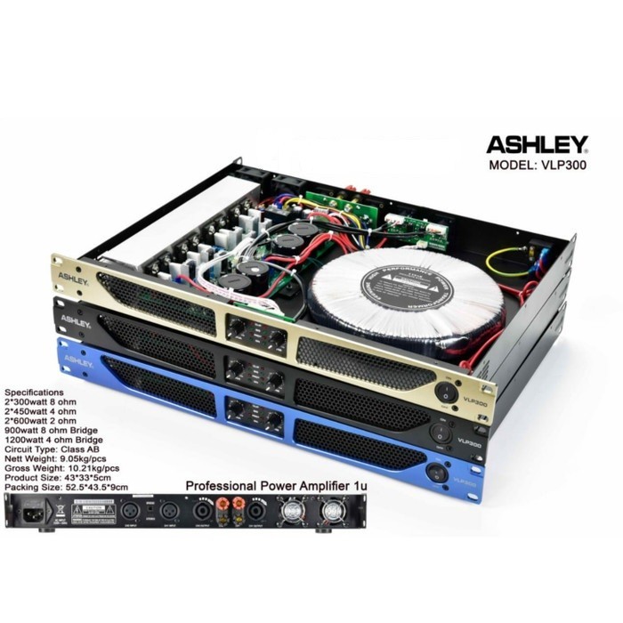 Power Amplifier Ashley vlp300 vlp 300 VLP-300 ORIGINAL