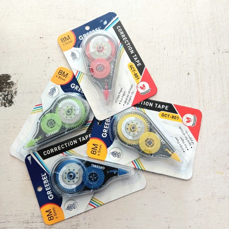 

GREEBEL Correction Tape GCT-801 / Tip-ex Kertas Roll, Tipe X Kertas pulpen, Pita Koreksi, Tip X