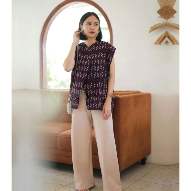 FG2 VEST TENUN HANDMADE  VEST TENUN ETHNIC VEST KERJA ETHNIC ROMPI TENUN ETHNIC ROMPI KERJA ETHNIC R