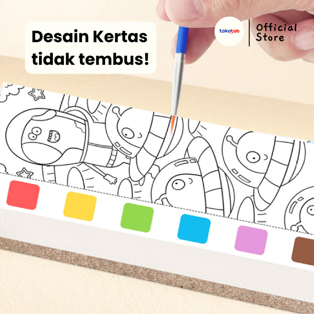 

[Whispers] Tokotab - Buku Melukis Mewarnai Cat Air Anak Buku Gambar Cat Air Watercolour Painting 1