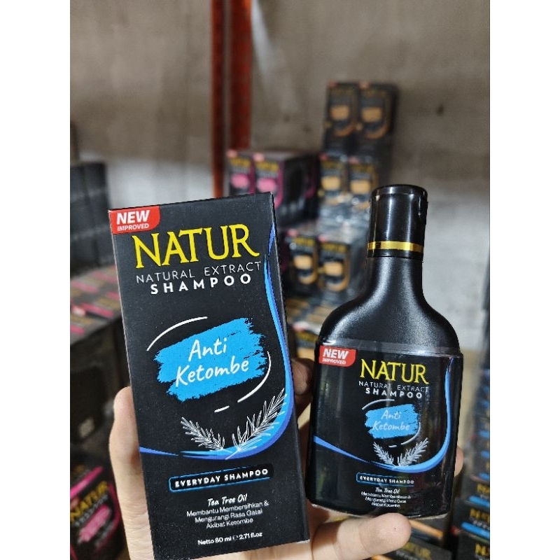 LARIS JAYA • NATUR SHAMPOO 80ML DENGAN TEA TREE OIL UNTUK RAMBUT BERKETOMBE