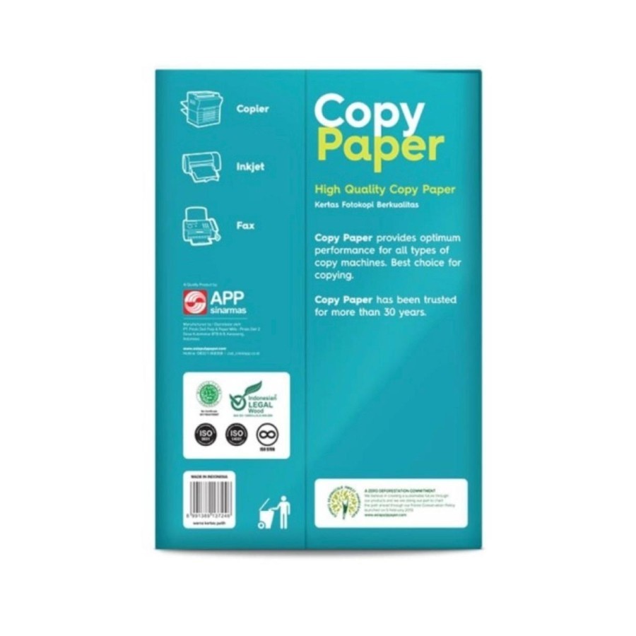

RB Kertas HVS Copy Paper A4 /F4 70 Gsm / 1 Rim HVS CopyPaper A4/F4 70 Gram