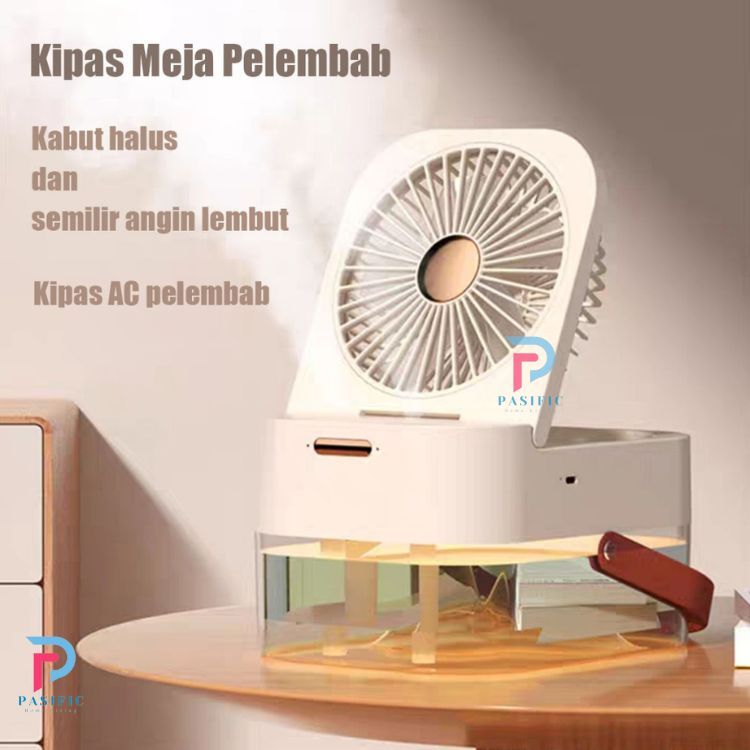Pasific Kipas angin Ac lubang ganda Kipas model ac Mini Air cooler Fan Portable -Ruangan Dingin Led